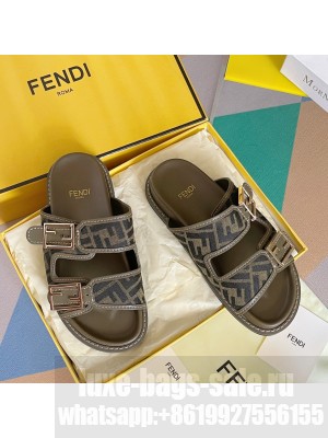 Fendi Feel Unisex Flat Slide Sandals 012