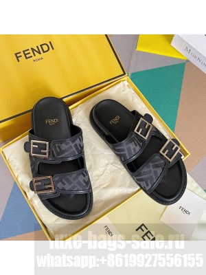 Fendi Feel Unisex Flat Slide Sandals 011