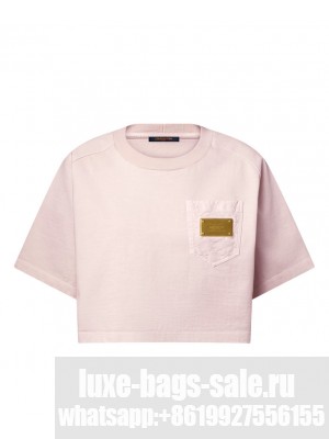 Louis Vuitton Women's Logo Pocket Cropped Top Pink