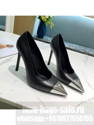 Louis Vuitton Urban Twist Leather Pump 5.5/10.5cm with Silver Cap Black 2021 Collection