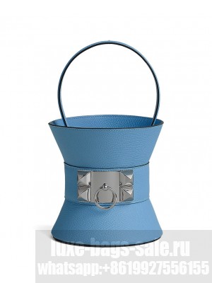 Hermes Mini Medor Tote Blue