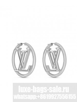 Louis Vuitton Women's Louise Hoop GM Earrings Silver