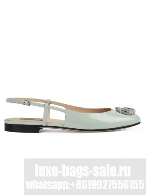 Gucci Women's Ballerina With Double G 762765 Light Green