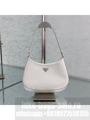 Prada Hobo Bag 28cm 6100 Calfskin Leather Cruise 2021 Collection, White