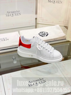 Alexander McQueen Oversized Platform Lace Up Creeper Sneakers Spring/Summer 2020 Collection, Metallic Red