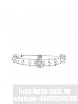 Chanel Bouton De Camelia Bracelet J12065 Silver