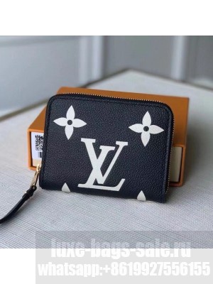 Louis Vuitton Zippy Coin Purse Wallet in Giant Monogram Leather M69787 Black 2021 Collection
