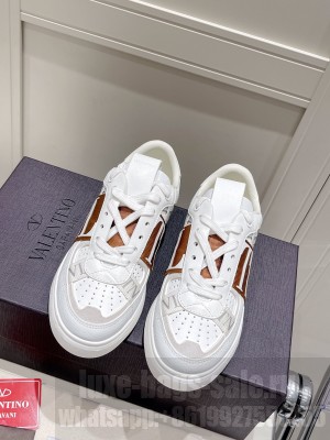 VALENTINO VL7N LOW-TOP SNEAKERS IN CALFSKIN AND MESH FABRIC WITH BANDS SNEAKERS 2022 COLLECITON 027