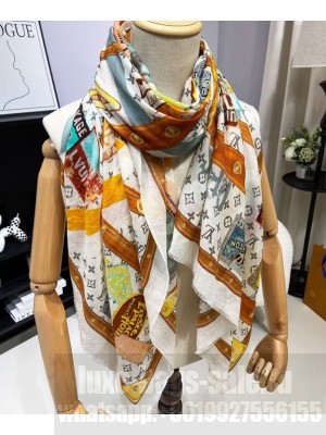Louis Vuitton Women's Elysee Palace Hotel Scarf White