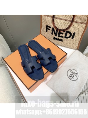 Hermes Oran Flat slippers in Box calfskin 052 2021 Collection
