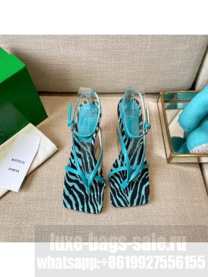 Bottega Veneta Stretch Striped Insole Sandals 9cm Blue/Zebra Spring/Summer 2022 Collection