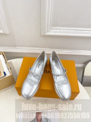Louis Vuitton Romy Mary Jane Pump Silver