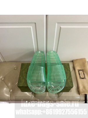 Gucci Unisex Transparent PVC Slide Sandals 07 2021 Collection