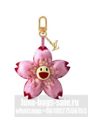 Louis Vuitton LV x TM Cherry Blossom Bag Charm Pink