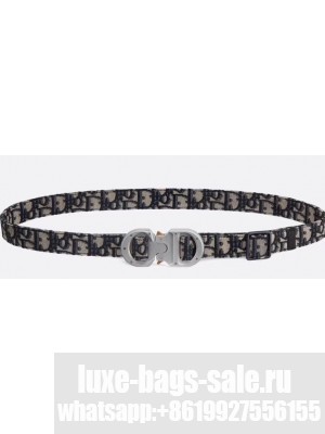 Dior Width 2.5cm Belt with Round CD Buckle in Oblique Canvas 2019