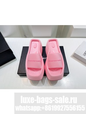 Alexander Wang Fabric Platform Wedge Slide Sandals 2022 Collection Pink