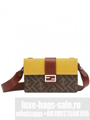 Fendi Baguette Pouch Fabric Bag 7M0295 Yellow