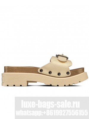 Christian Dior Women's Diorquake Strap Slide Cream