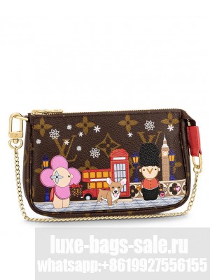 Louis Vuitton Mini Pochette Accessoires M80863 Brown