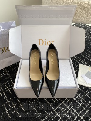 Christian Dior 7.5cm Tribales Patent Leather Pumps Black