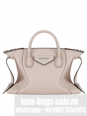 Givenchy Small Antigona Soft Bag In Smooth Leather Gray