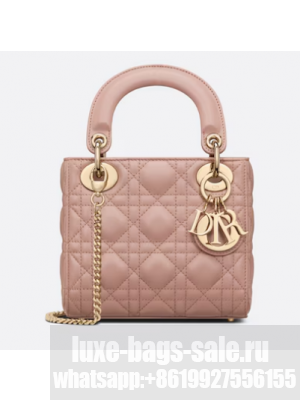 Mini Lady Dior Bag Blush Cannage Lambskin M0505ON