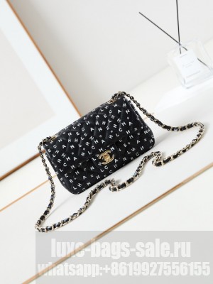 Chanel MINI CLASSIC HANDBAG AS1116 black&white