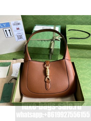Gucci Jackie 1961 mini natural grain leather hobo bag 637091 brown