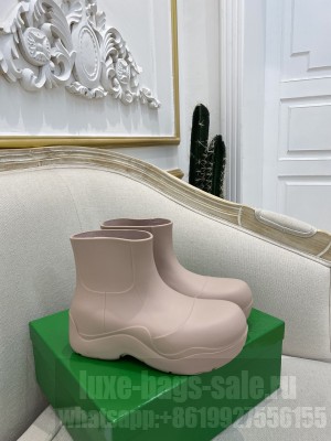 Bottega Veneta PUDDLE Biodegradable rubber Ankle Boots Peachy Pink 2022 Collection