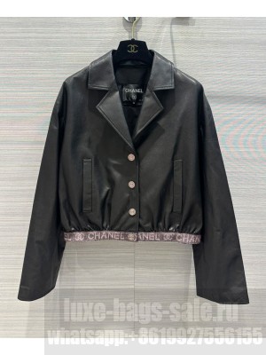 Chanel Women's Leather Jacket Black