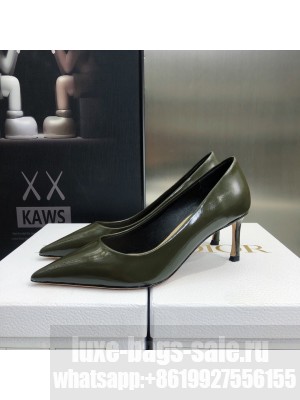 Dior Brushed Calfskin Essence 6.5cm Pumps Olive green 2022 Collection