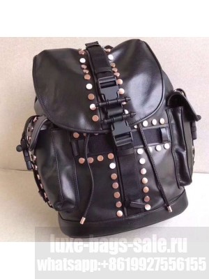 Givenchy Calfskin Backpack Bag 9625 Black/Studs