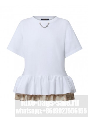 Louis Vuitton Women's Monogram Flounce T-Shirt White