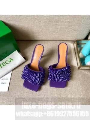 Bottega Veneta Bean Stretch Bead 9cm Sandals Purple 2021 Collection