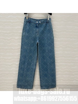 Dior Cannage Washed Denim Jeans 2025