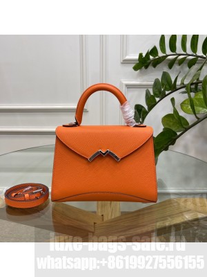 Moynat Gabrielle mini Bag in espom leather orange