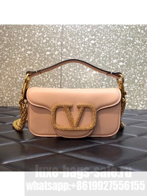 VALENTINO MINI LOCO imitation crystal shoulder bag WB0K53K pink