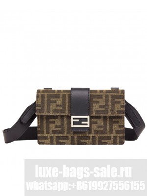 Fendi Baguette Pouch Fabric Bag 7M0295 Black
