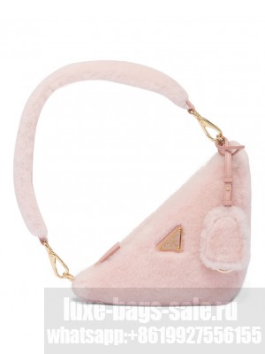 Prada Shearling Mini-bag 1BC543 Pink