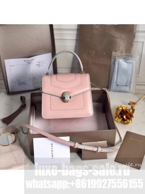 Bvlgari Serpenti Forever leather small crossbody bag 70736 Pink