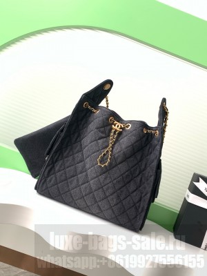 Chanel Denim HOBO BAG AS5231 black