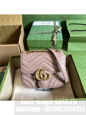 Gucci GG Marmont mini shoulder bag 739682 light pink