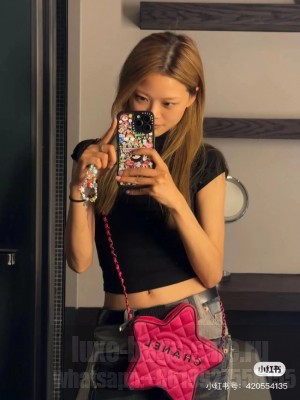 Chanel 24C Star Bag Satin AS4579 red