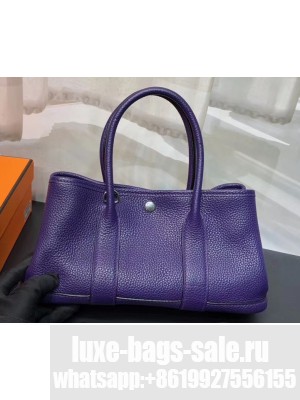 Hermes Mini Garden Party Bag in original togo leather Purple