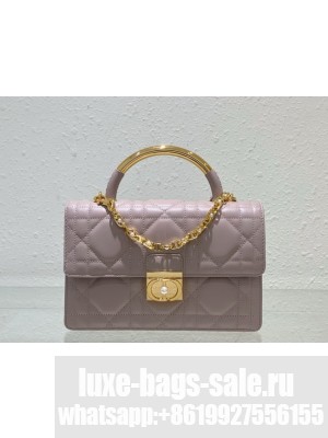 Medium Dior Ange Bag pink Macrocannage Calfskin M4402U
