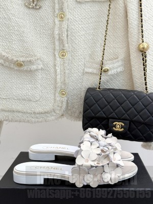 Chanel mules Kidskin & Strass Ivory G46231 2025