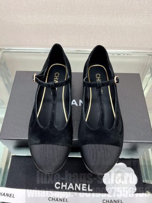 Chanel Women's T- Mary Janes Suede Black