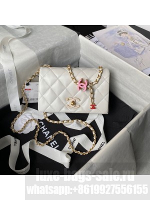 Chanel MINI FLAP BAG AS4967 white