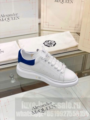 Alexander McQueen Oversized Platform Lace Up Creeper Sneakers Spring/Summer 2020 Collection, Suede Blue