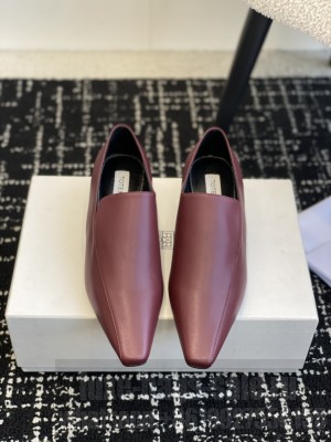 TOTEME Leather kitten loafers burgundy